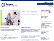 Tablet Screenshot of cochraneclinicalanswers.com